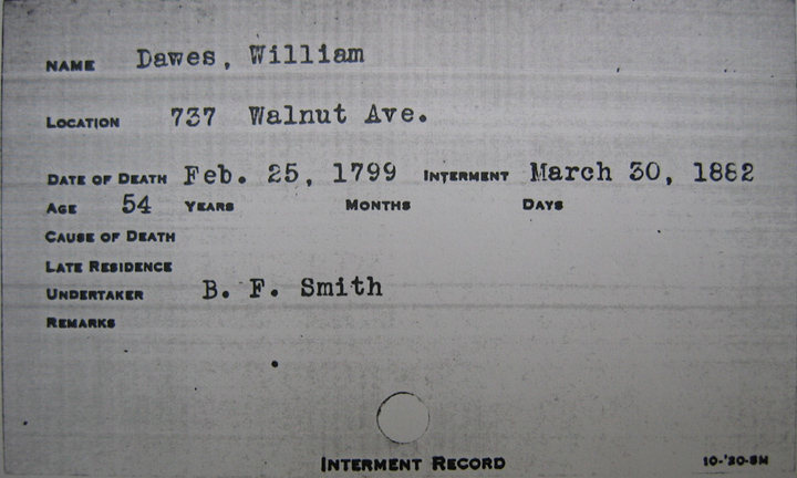 Forest Hills index card 1